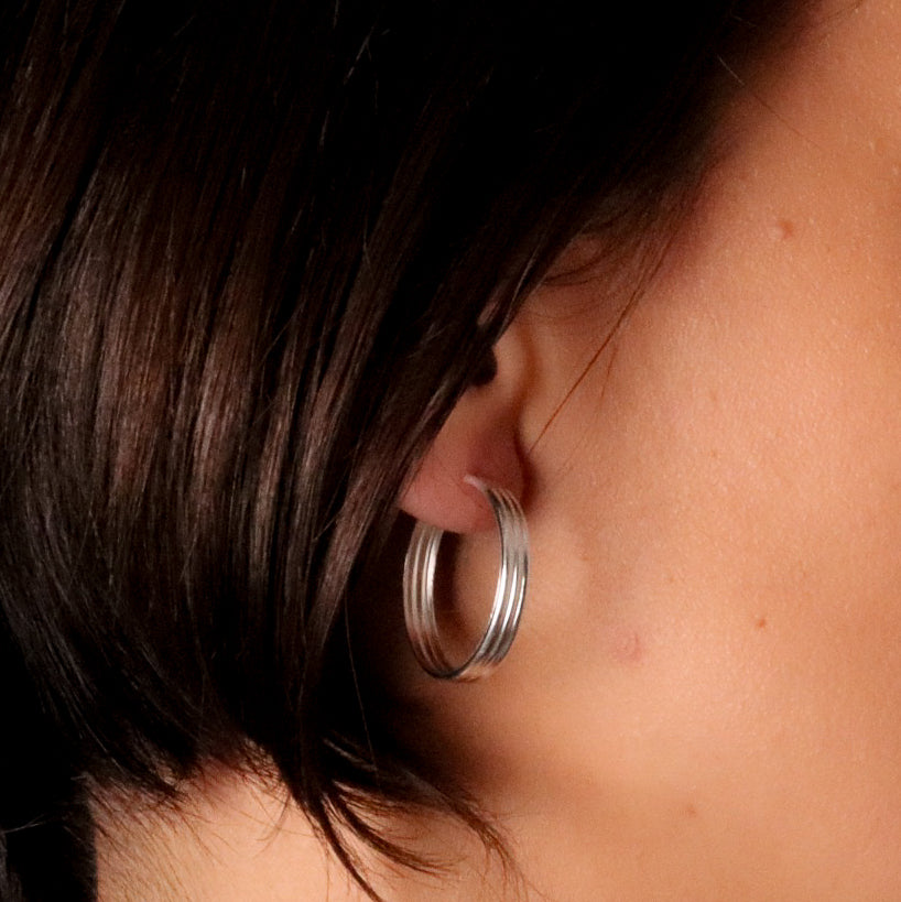 Boucles d'oreilles CREOLES ONDES