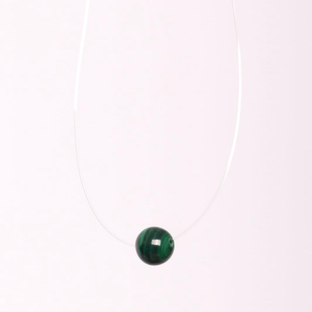 Collier perle Malachite