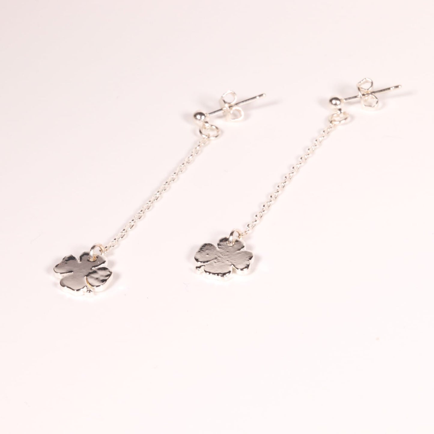 Boucles d'oreilles pendantes Trèfle 4 feuilles