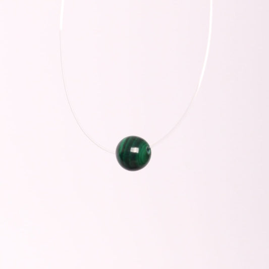 Collier perle Malachite