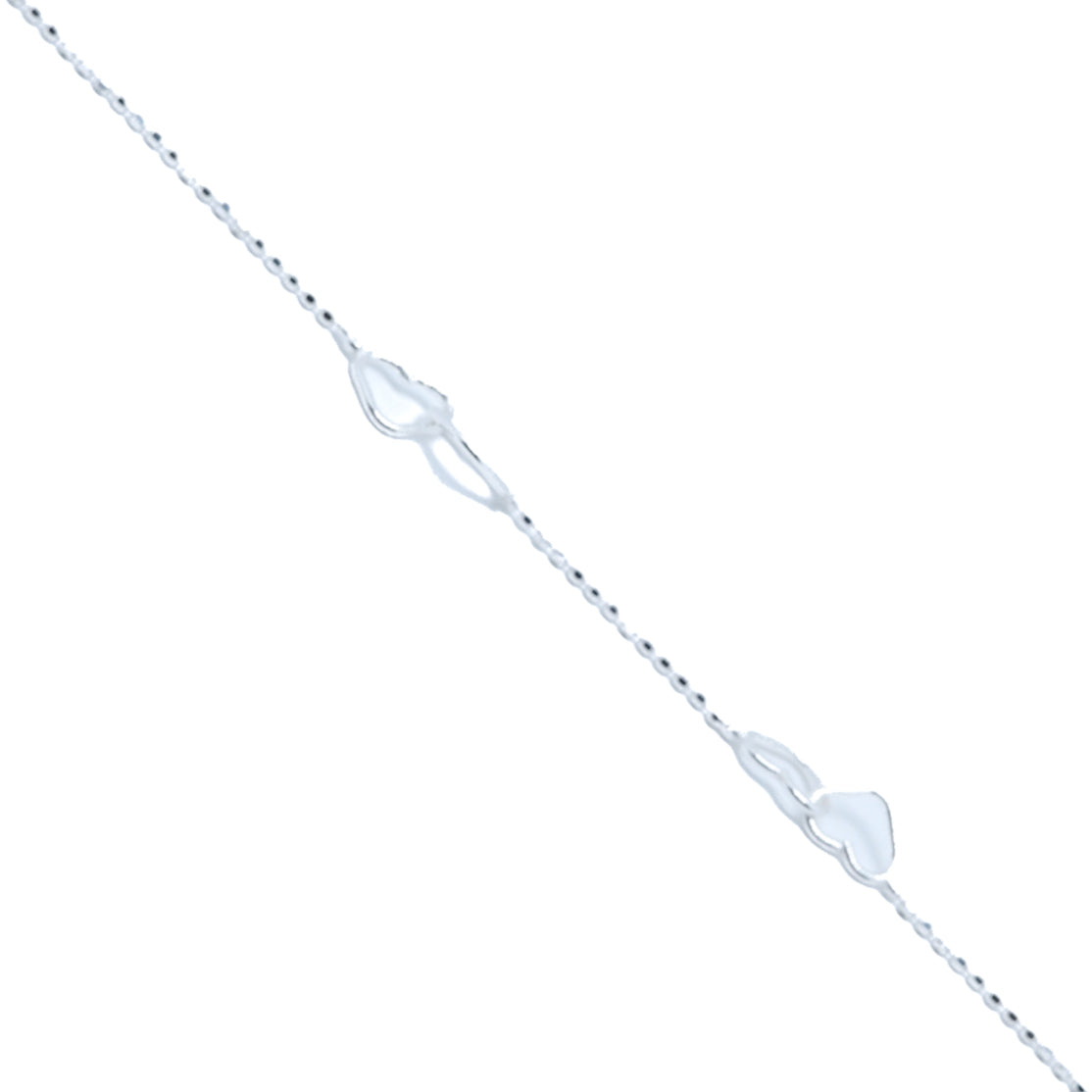 Bracelet de cheville COEURS ENTRELACES