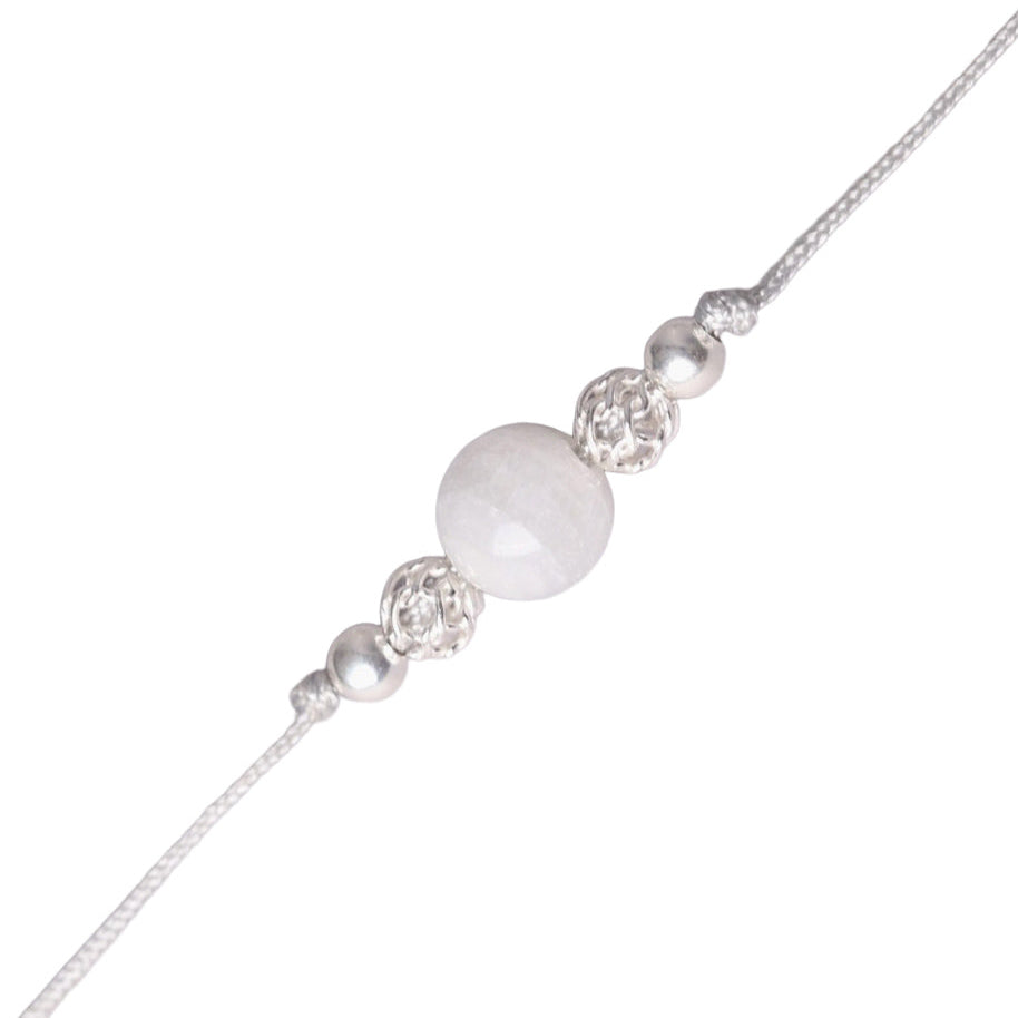 Bracelet Pierre de Lune Naturelle 6 mm – Argent 925