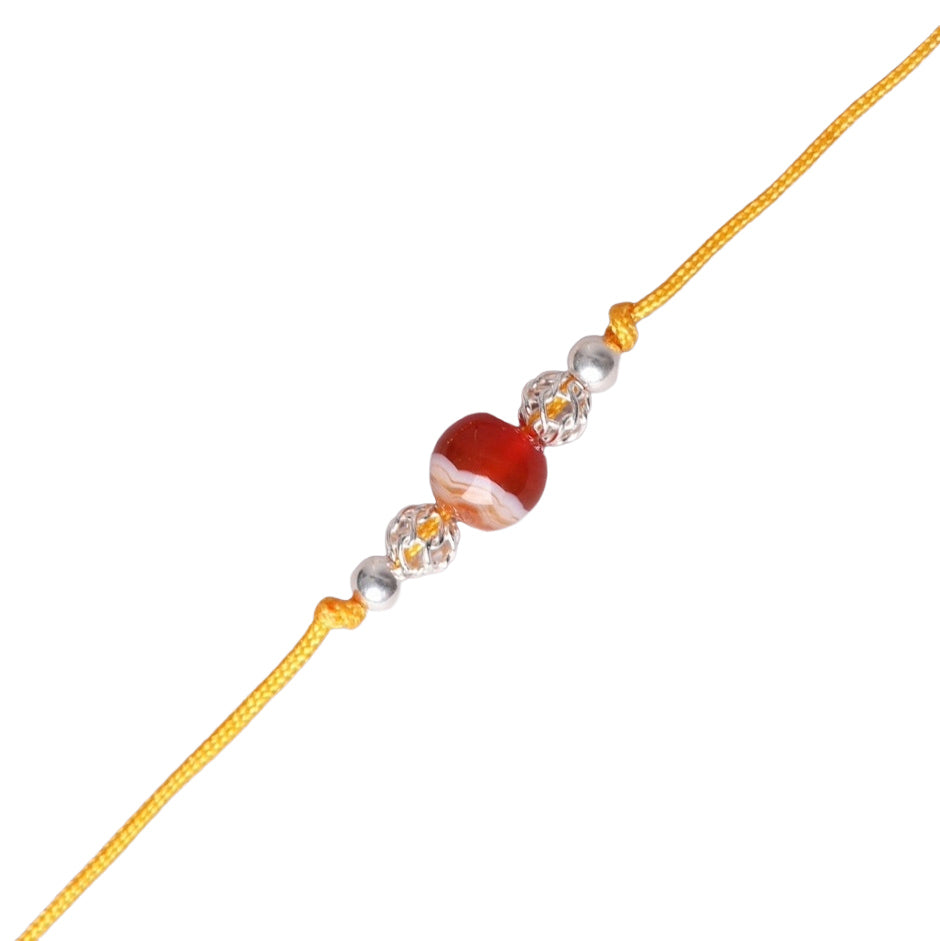Bracelet Cornaline Naturelle 6 mm – Argent 925