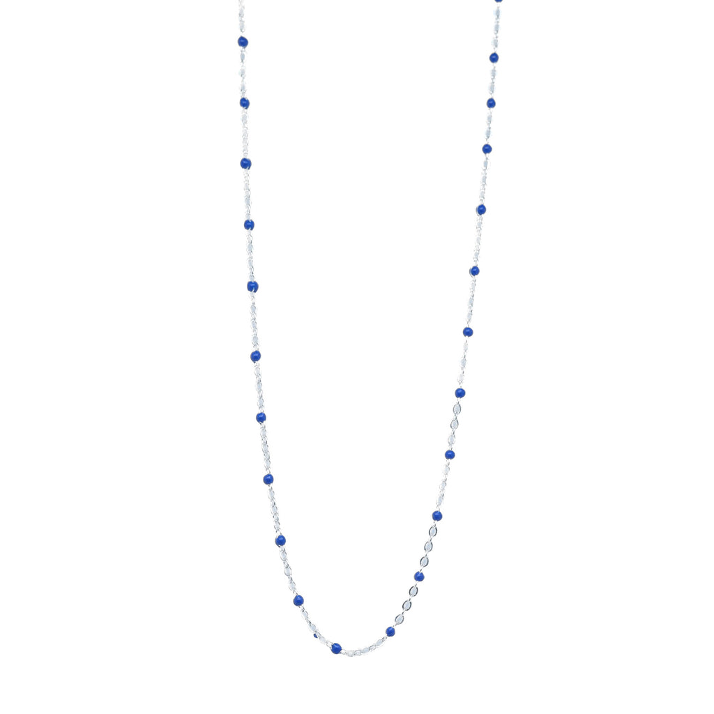 Collier CHAINE PERLEE BLEUE