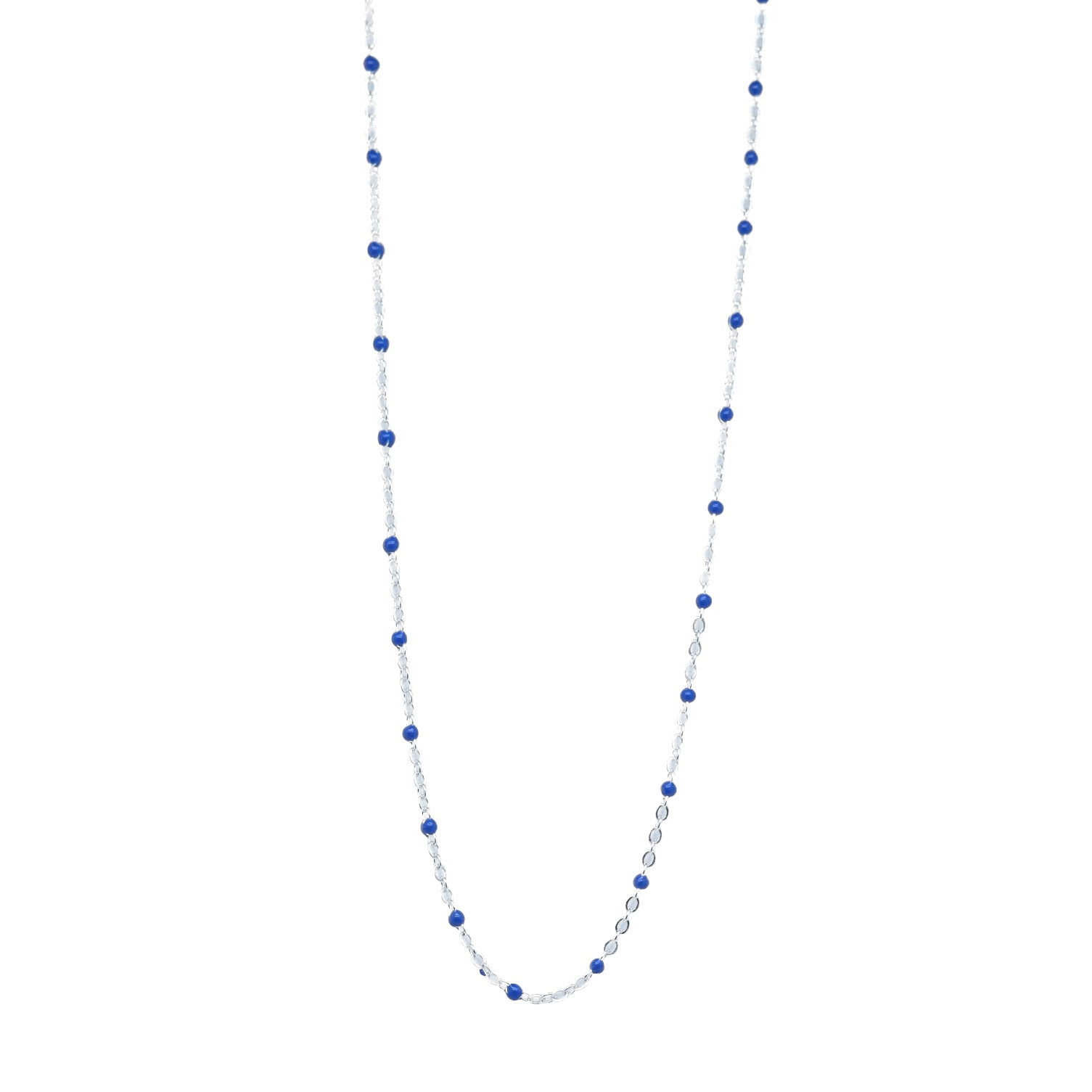 Collier CHAINE PERLEE BLEUE