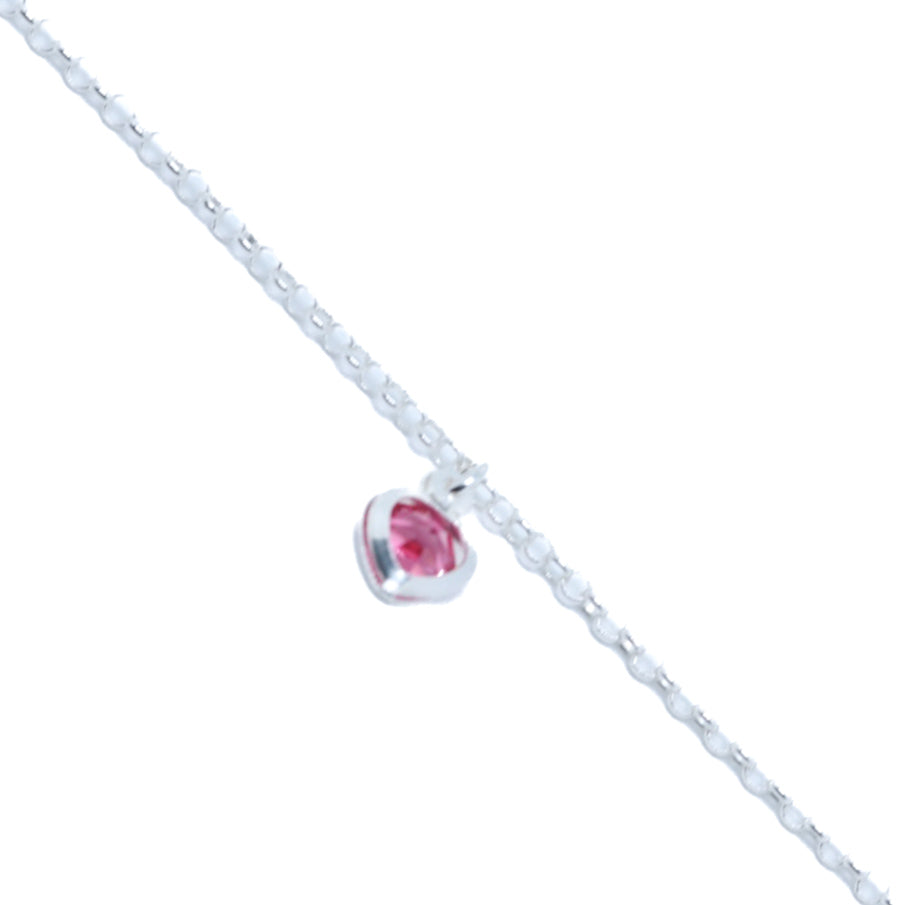 Bracelet de cheville COEUR ROSE